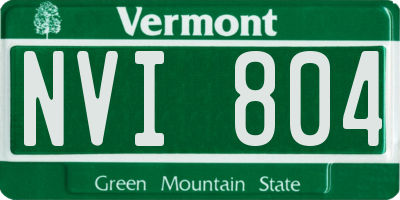 VT license plate NVI804