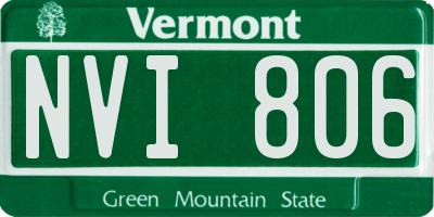 VT license plate NVI806
