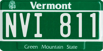 VT license plate NVI811