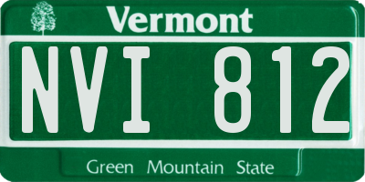 VT license plate NVI812