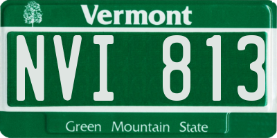 VT license plate NVI813