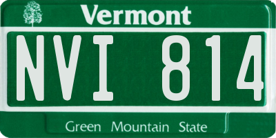 VT license plate NVI814