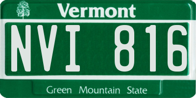 VT license plate NVI816