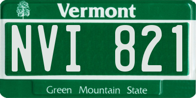 VT license plate NVI821