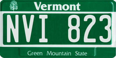 VT license plate NVI823