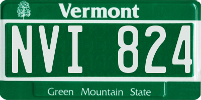 VT license plate NVI824