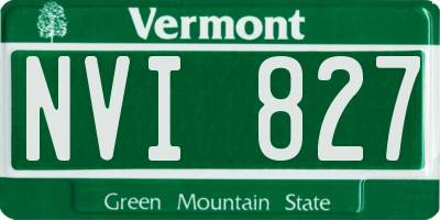 VT license plate NVI827