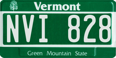VT license plate NVI828