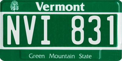 VT license plate NVI831