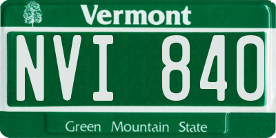 VT license plate NVI840