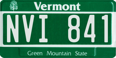 VT license plate NVI841