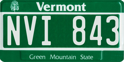 VT license plate NVI843
