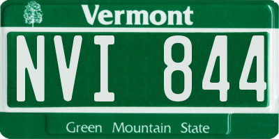VT license plate NVI844