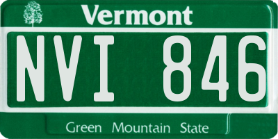 VT license plate NVI846