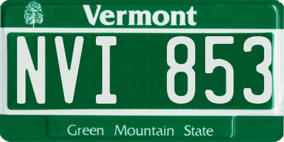 VT license plate NVI853