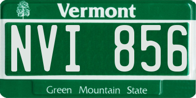 VT license plate NVI856