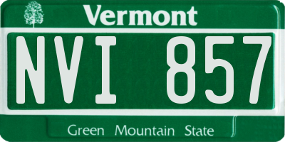 VT license plate NVI857