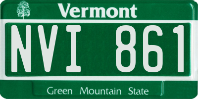 VT license plate NVI861