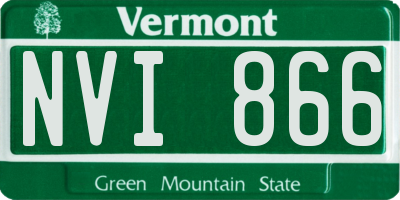 VT license plate NVI866
