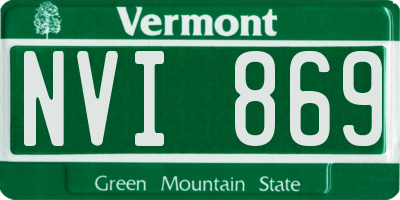 VT license plate NVI869