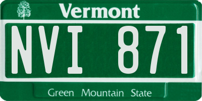VT license plate NVI871
