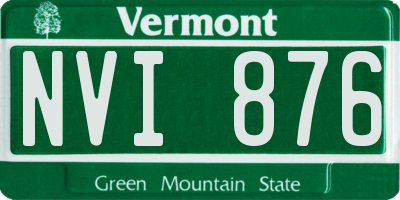 VT license plate NVI876