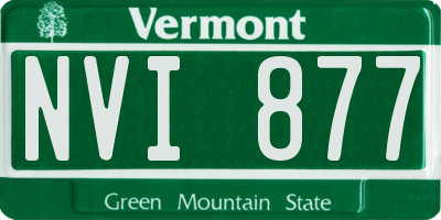 VT license plate NVI877