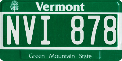 VT license plate NVI878