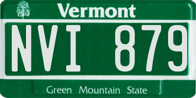 VT license plate NVI879