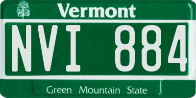 VT license plate NVI884