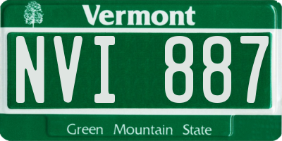 VT license plate NVI887