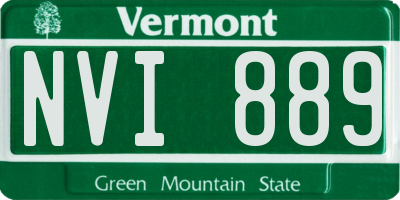 VT license plate NVI889