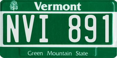 VT license plate NVI891