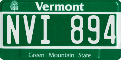 VT license plate NVI894