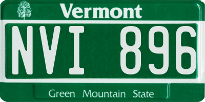 VT license plate NVI896