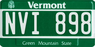 VT license plate NVI898