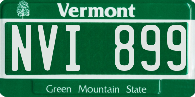 VT license plate NVI899