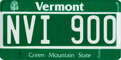 VT license plate NVI900