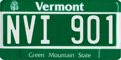 VT license plate NVI901