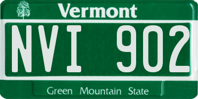 VT license plate NVI902