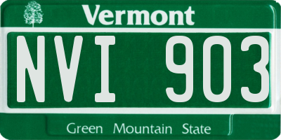 VT license plate NVI903