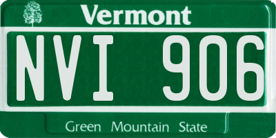 VT license plate NVI906