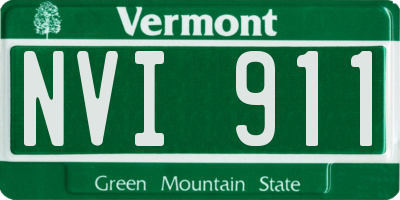 VT license plate NVI911