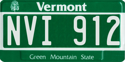 VT license plate NVI912