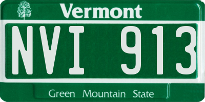 VT license plate NVI913