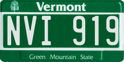 VT license plate NVI919