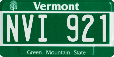VT license plate NVI921