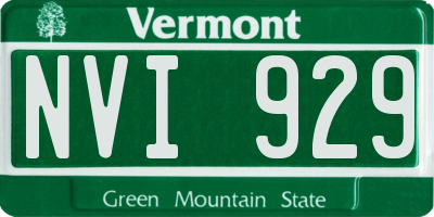VT license plate NVI929
