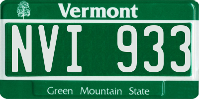 VT license plate NVI933