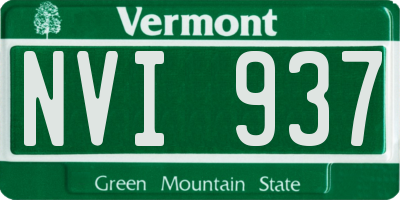 VT license plate NVI937